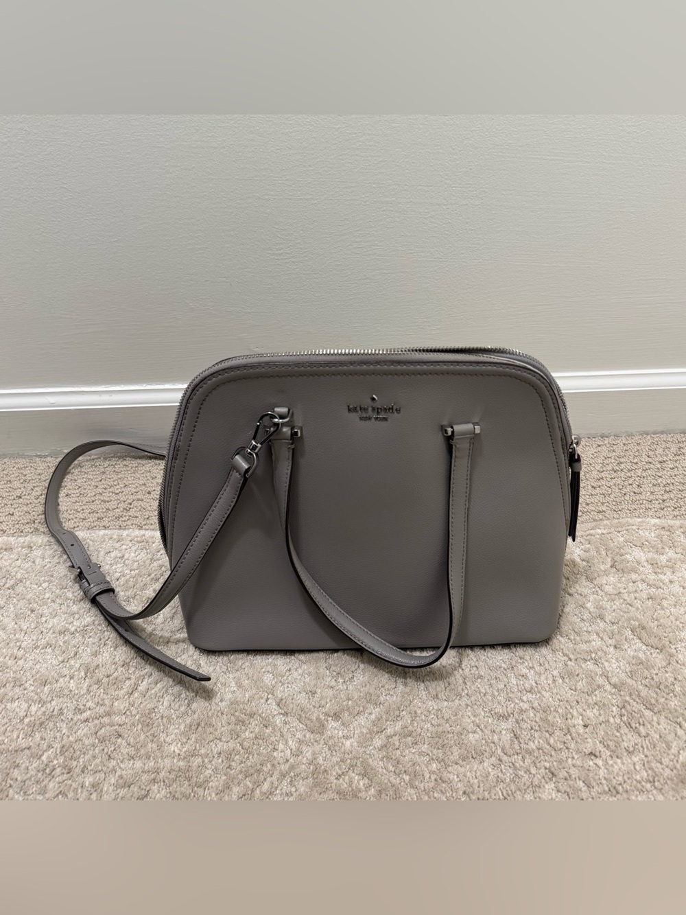 Kate Spade Gray Dome Crossbody